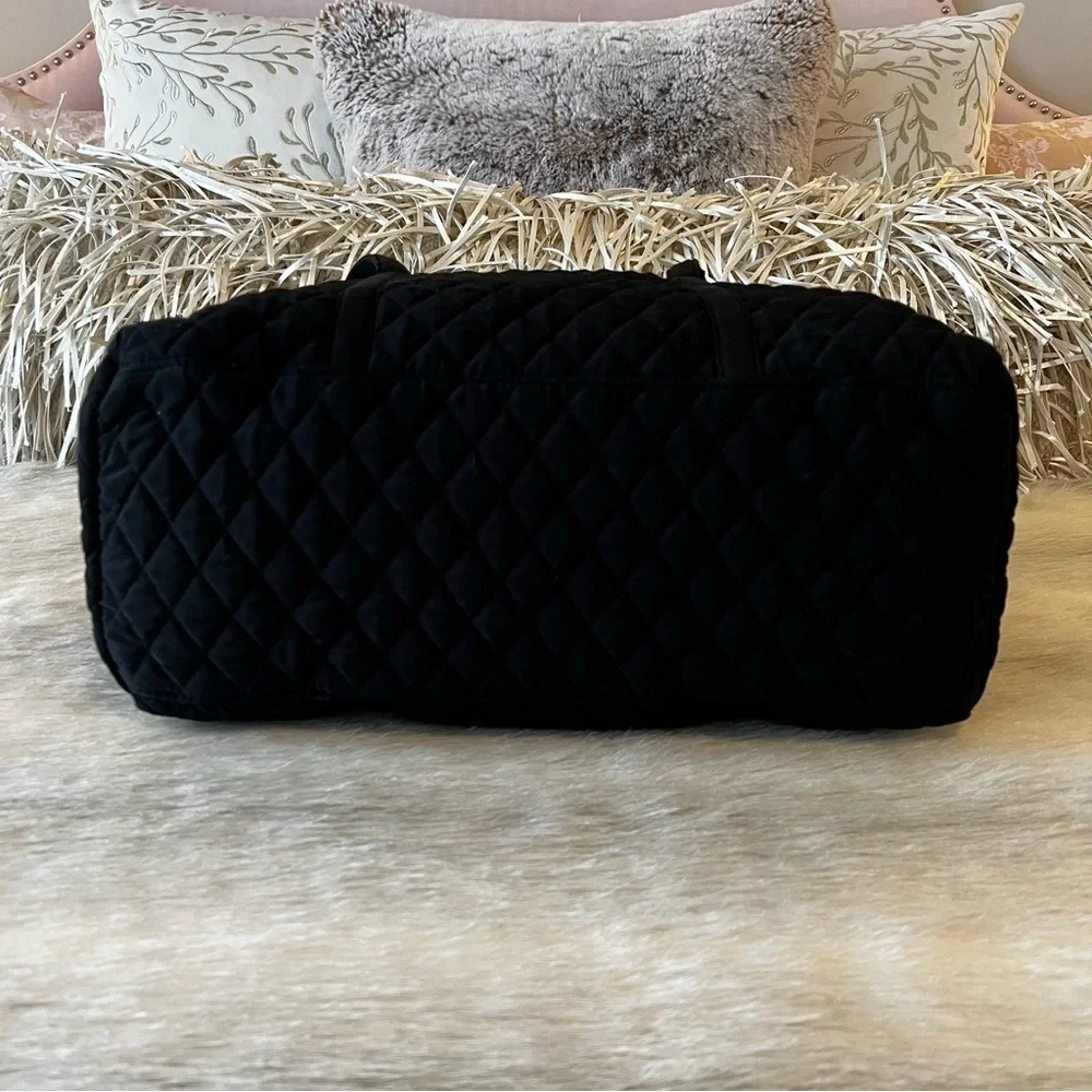 VERA BRADLEY Iconic Microfiber Baby Diaper Bag Black Paisley Interior Tote